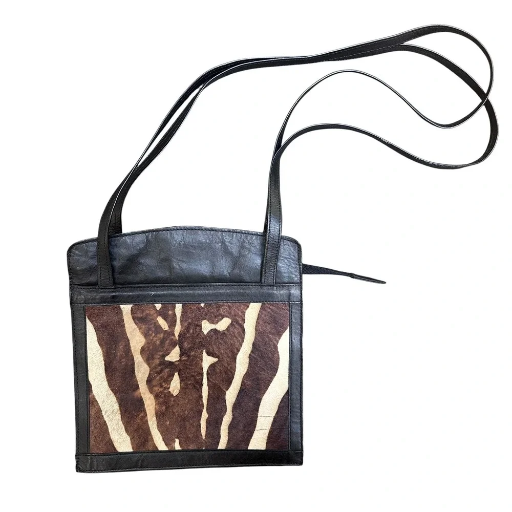 Western‎ Purse Shoulder Bag Leather Animal Print Cowgirl Boho Equestrian Edgy SM
